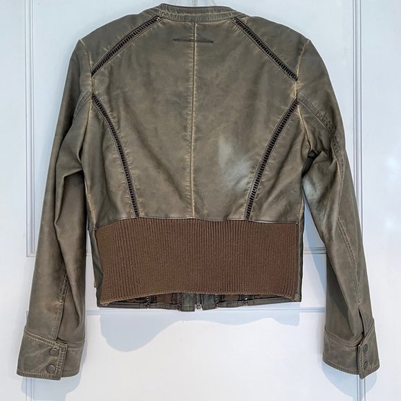 Anthropologie Hei Hei Vegan Leather Bomber Jacket - SP - Picture 3 of 10